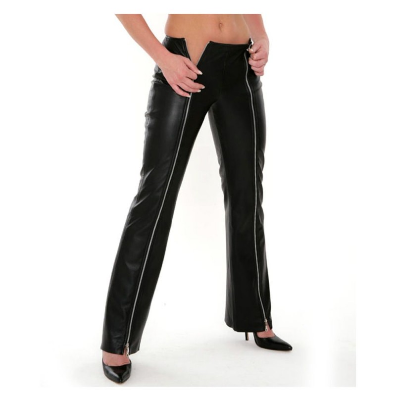 Women Two way Zipper Front Pant